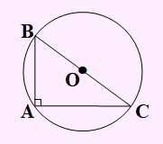 نمونه تست شعاع دایره محیطی مثلث